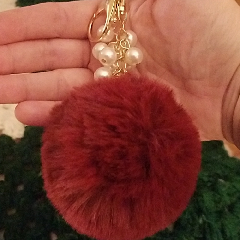 Burgandy Purse Charm